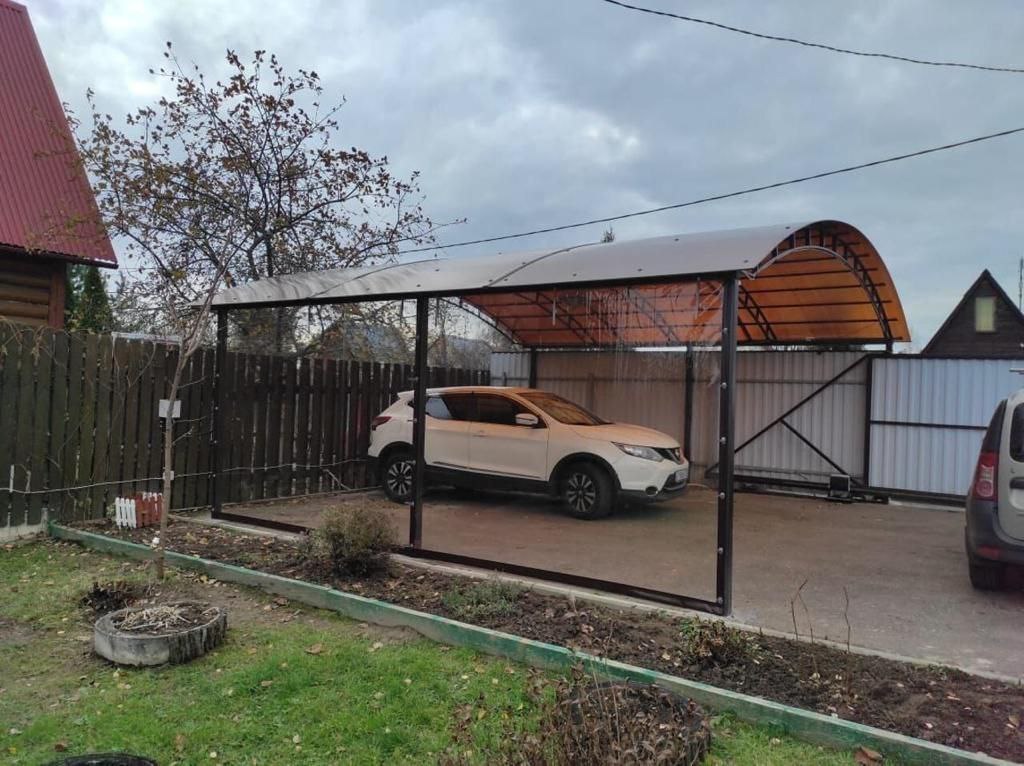 Прозрачные шторы ПВХ для навеса под автомобиль в Александро-Невском
